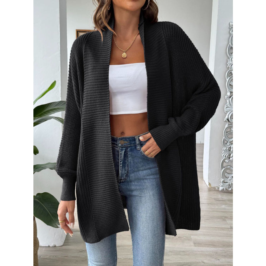 Open Front Long Sleeve Cardigan Apparel and Accessories