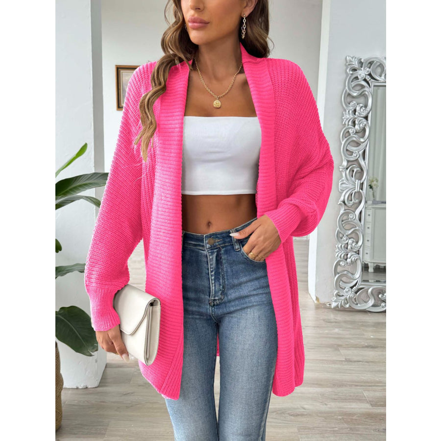 Open Front Long Sleeve Cardigan Apparel and Accessories