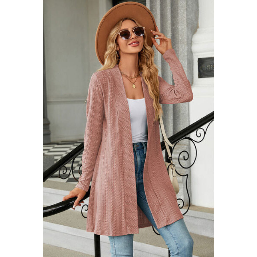 Open Front Long Sleeve Cardigan Apparel and Accessories