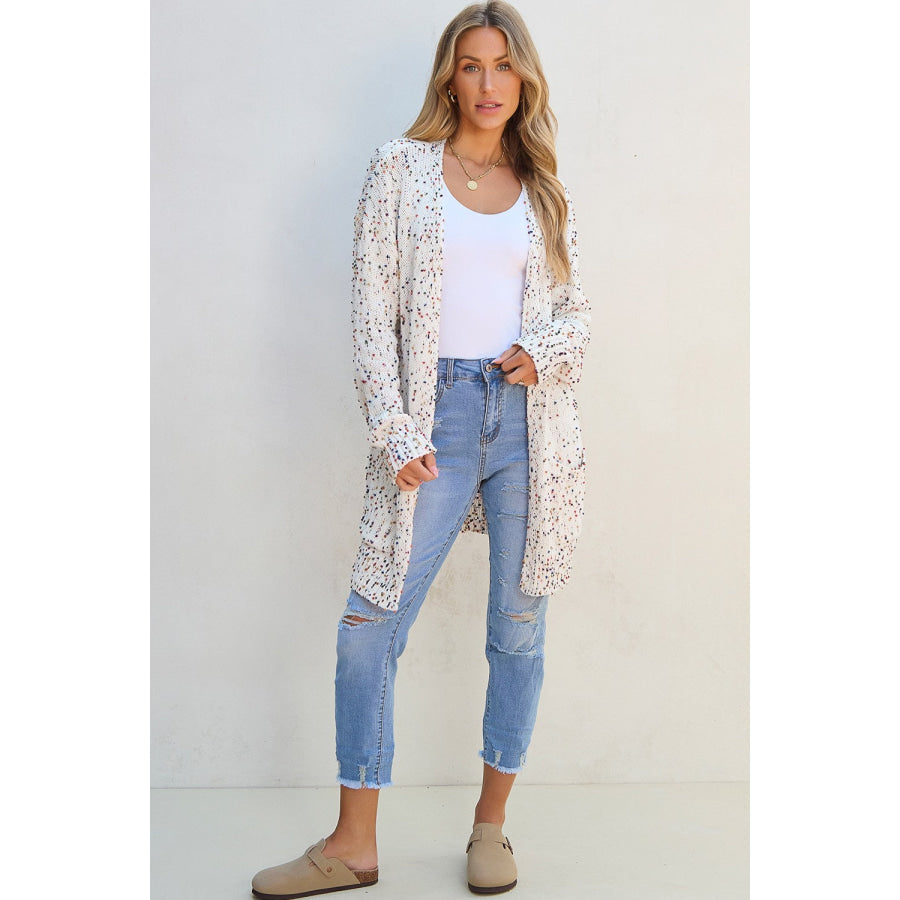 Open Front Long Sleeve Cardigan Apparel and Accessories