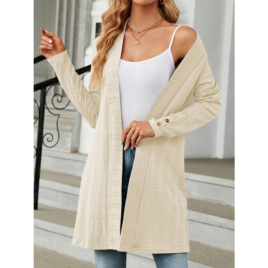 Open Front Long Sleeve Cardigan Apparel and Accessories