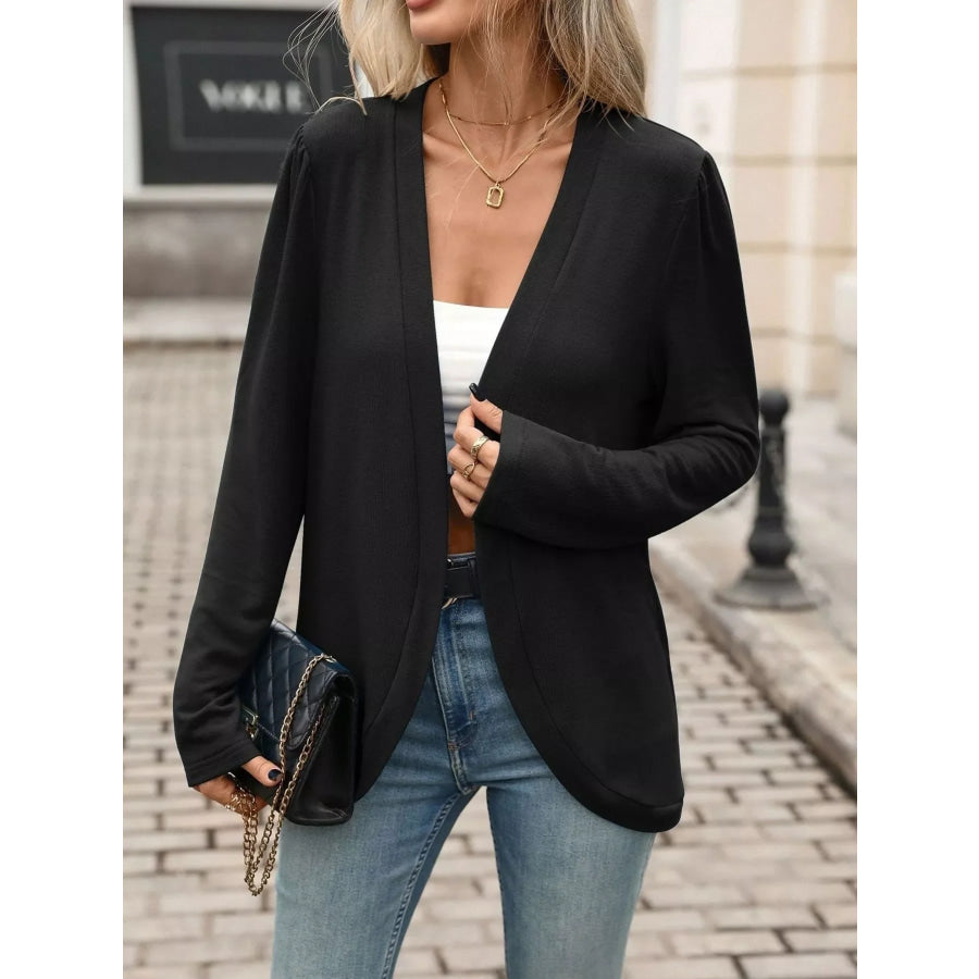 Open Front Long Sleeve Cardigan Apparel and Accessories