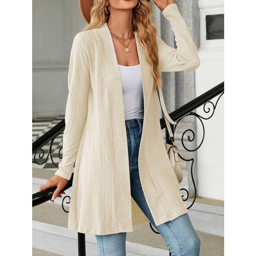 Open Front Long Sleeve Cardigan Apparel and Accessories