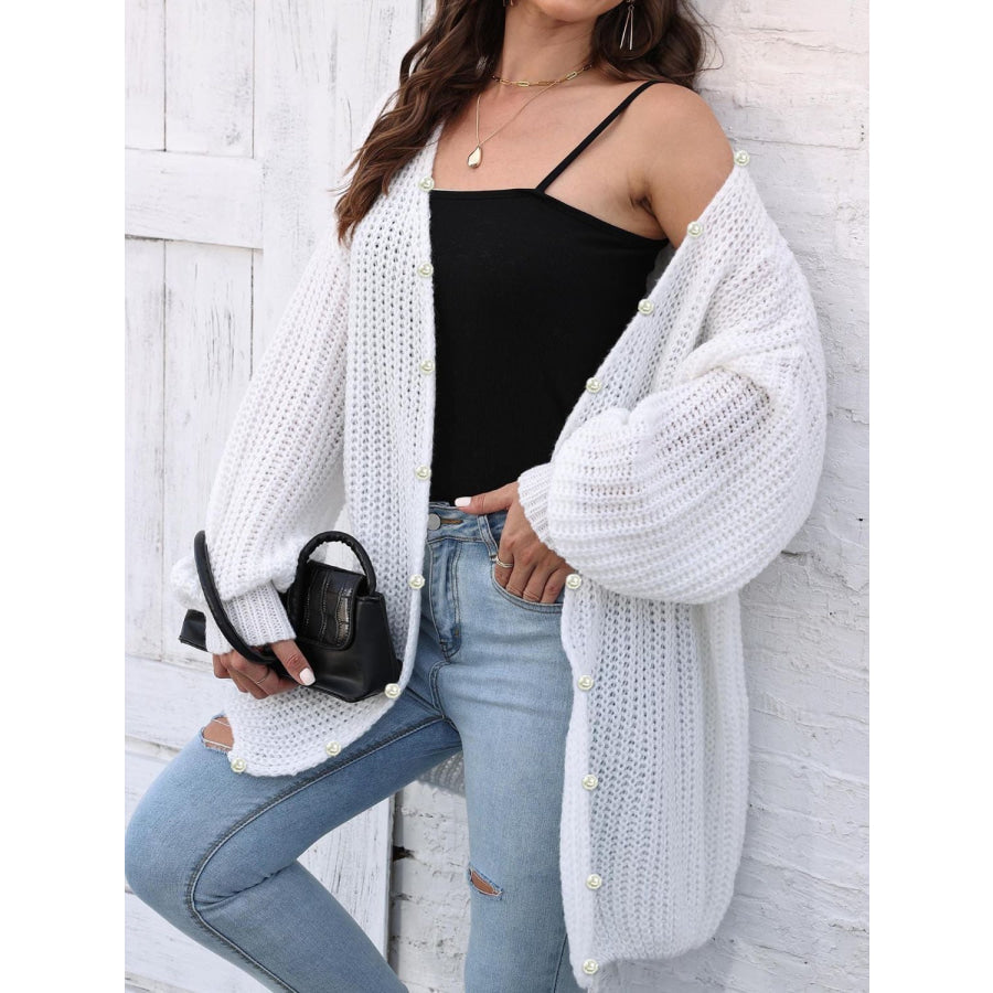 Open Front Long Sleeve Cardigan Apparel and Accessories