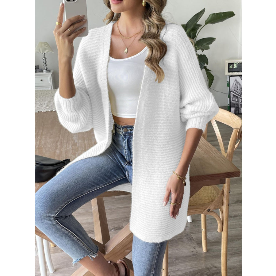 Open Front Long Sleeve Cardigan Apparel and Accessories