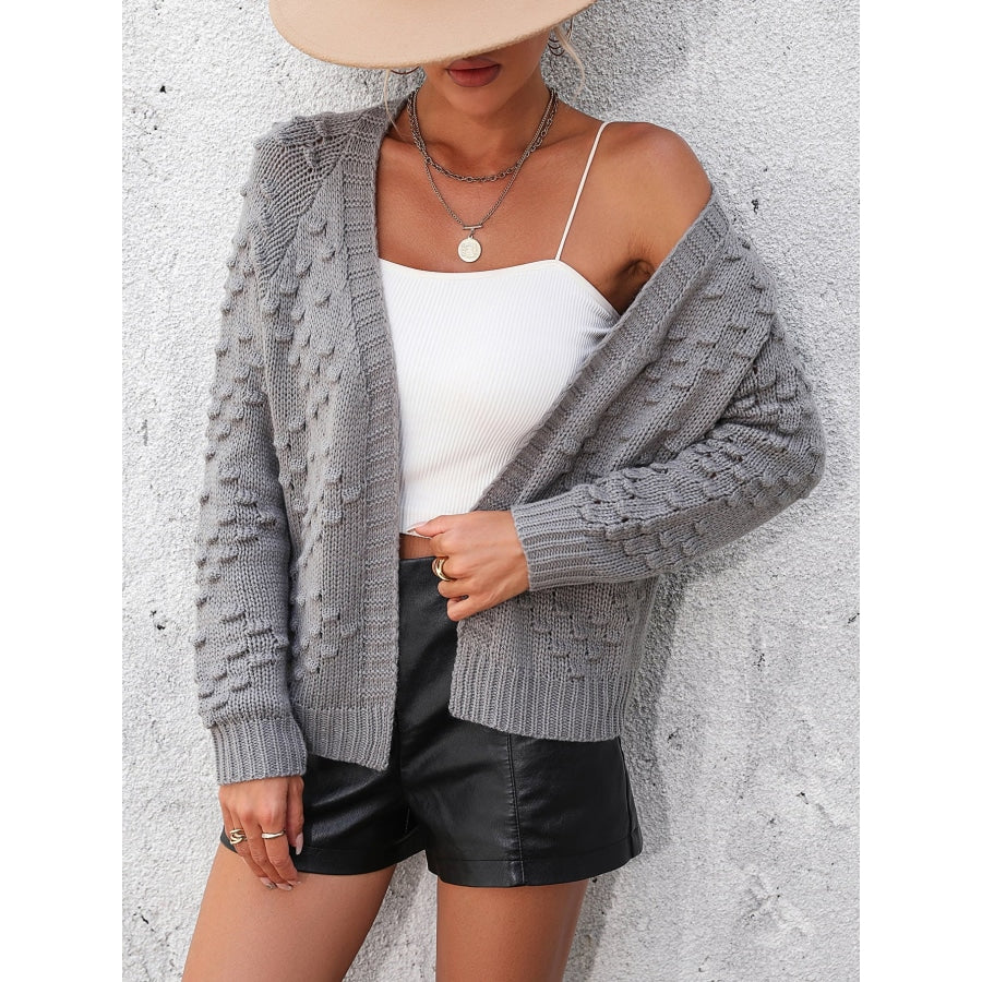 Open Front Long Sleeve Cardigan