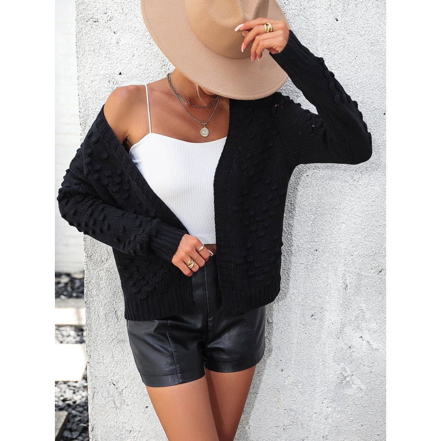 Open Front Long Sleeve Cardigan