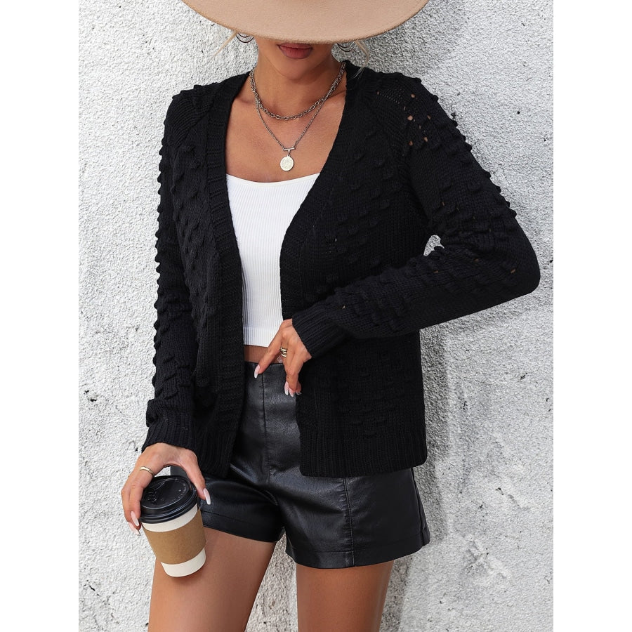 Open Front Long Sleeve Cardigan