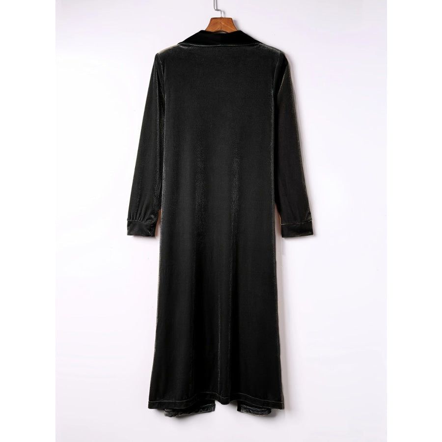 Open Front Long Sleeve Coat Apparel and Accessories