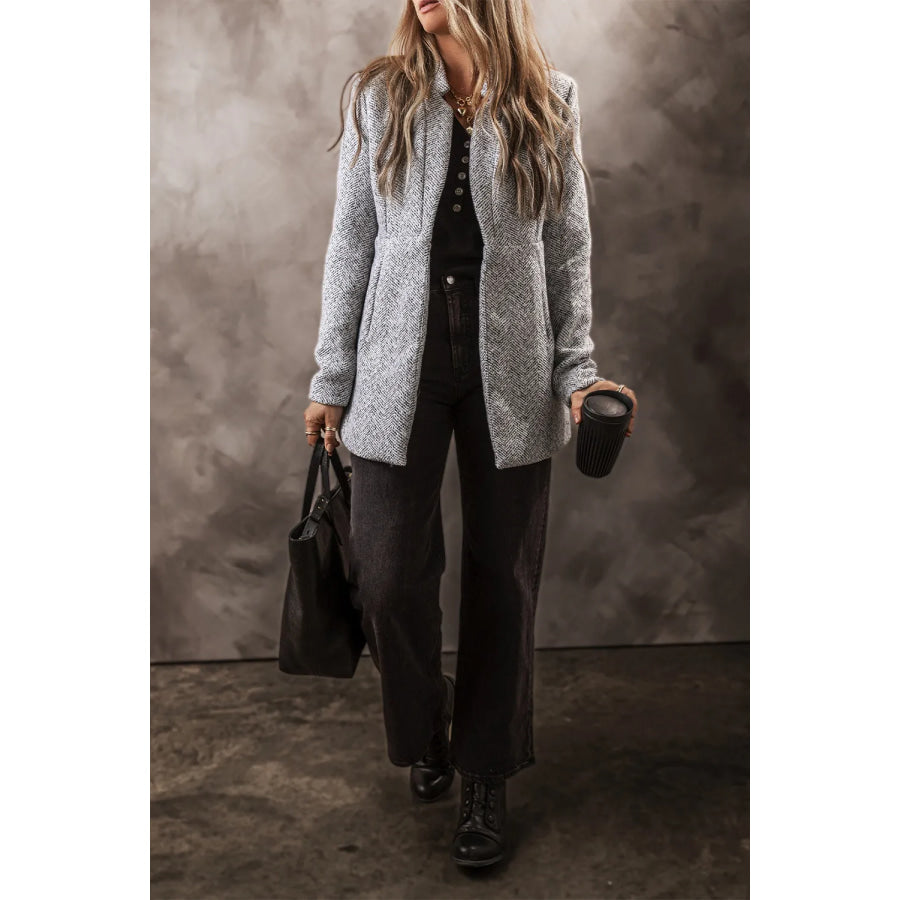 Open Front Long Sleeve Jacket Apparel and Accessories