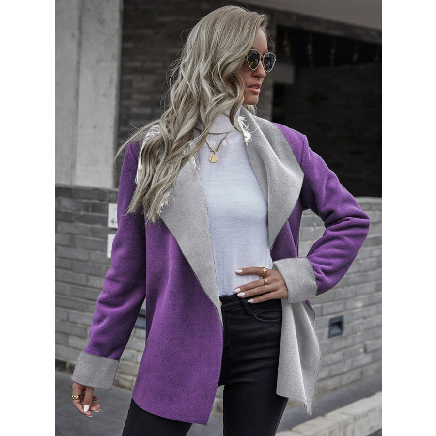 Open Front Long Sleeve Jacket Apparel and Accessories