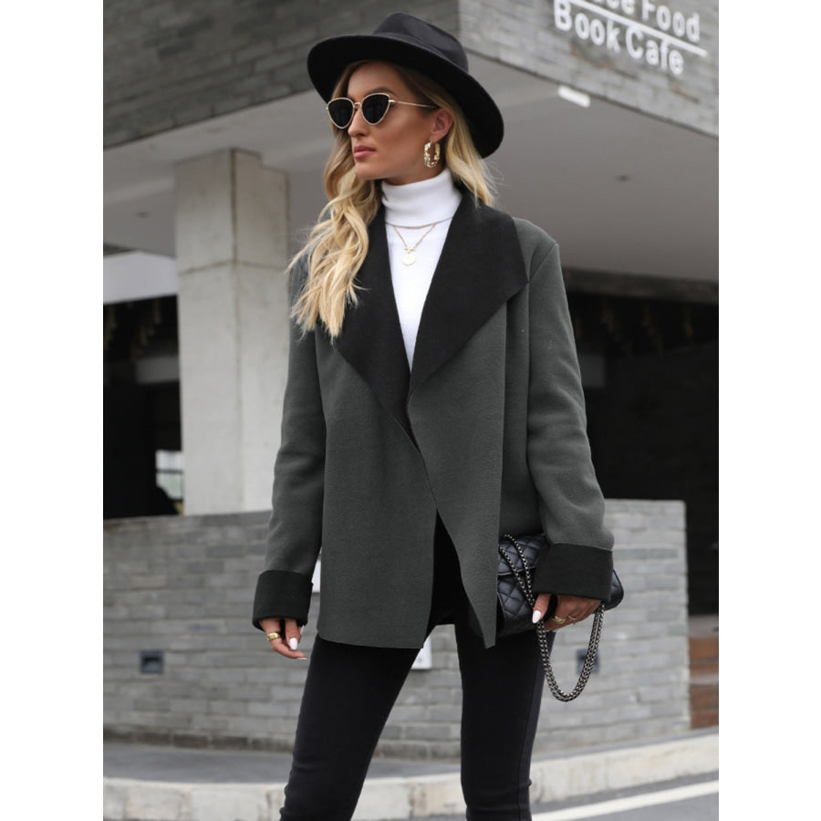 Open Front Long Sleeve Jacket Apparel and Accessories