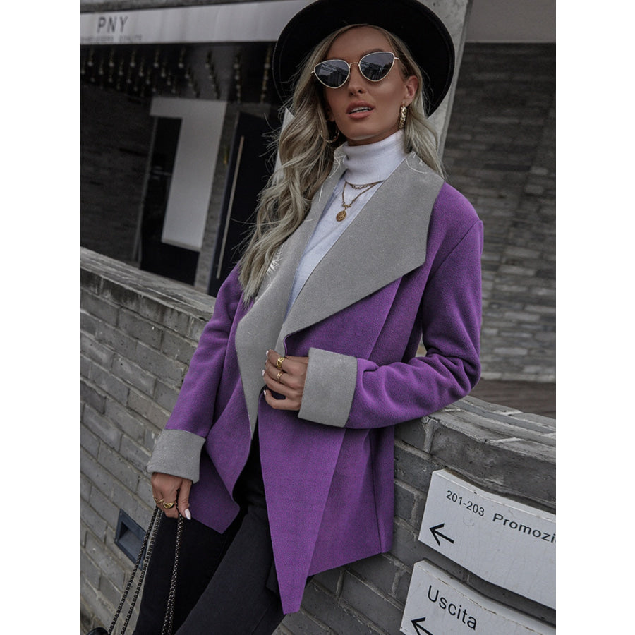 Open Front Long Sleeve Jacket Apparel and Accessories