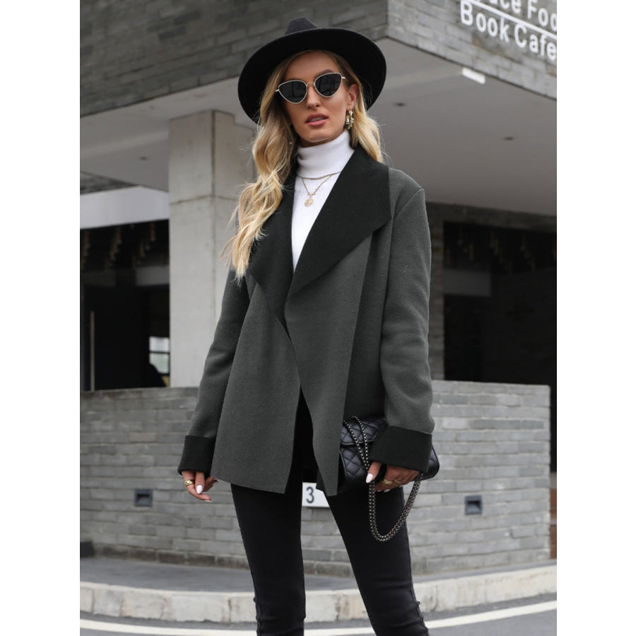 Open Front Long Sleeve Jacket Apparel and Accessories