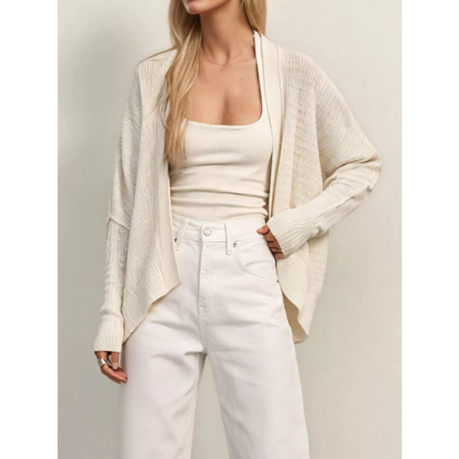 Open-Front Long Sleeve Knit Cardigan Apparel and Accessories