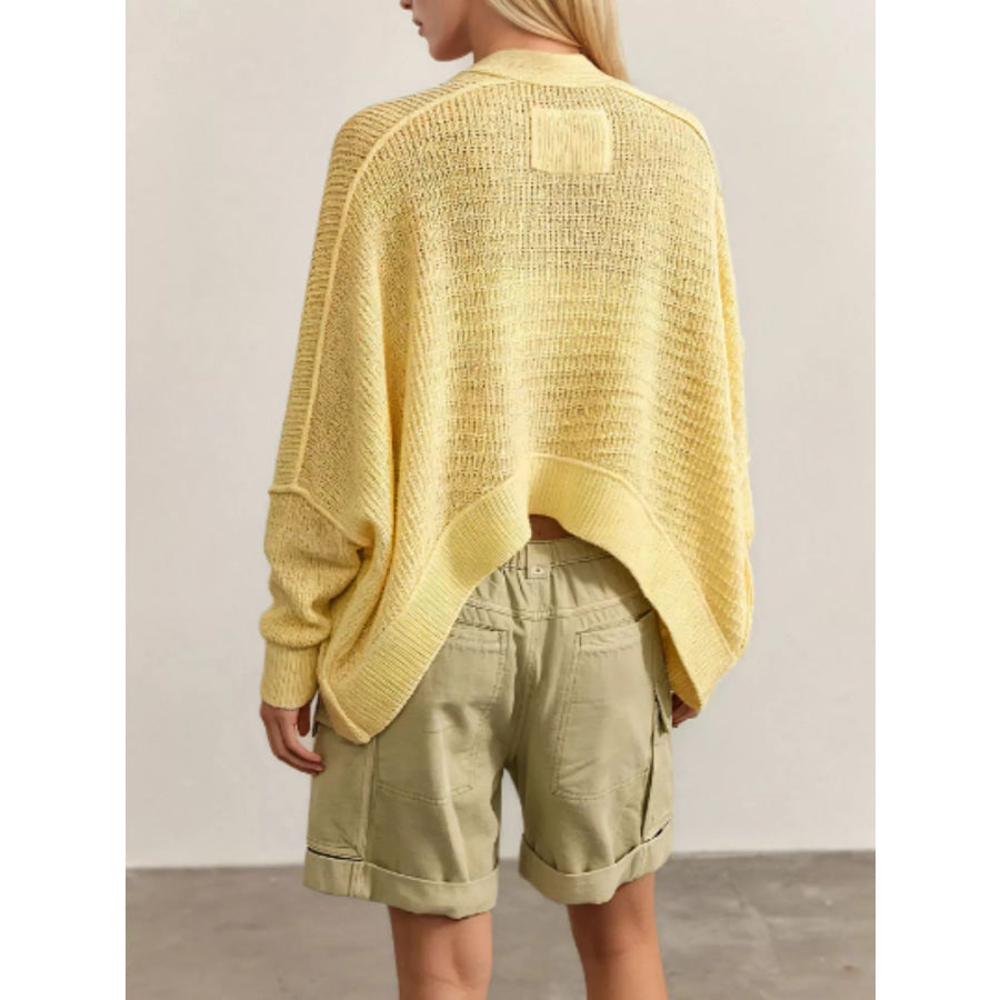 Open-Front Long Sleeve Knit Cardigan Apparel and Accessories