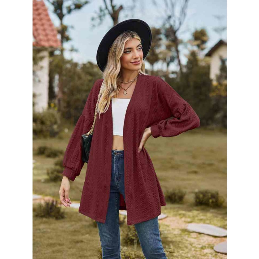 Open Front Longline Cardigan