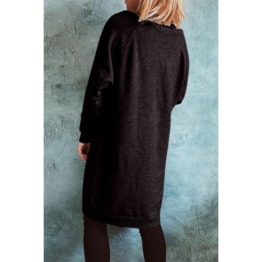 Open Front Longline Cardigan with Pockets