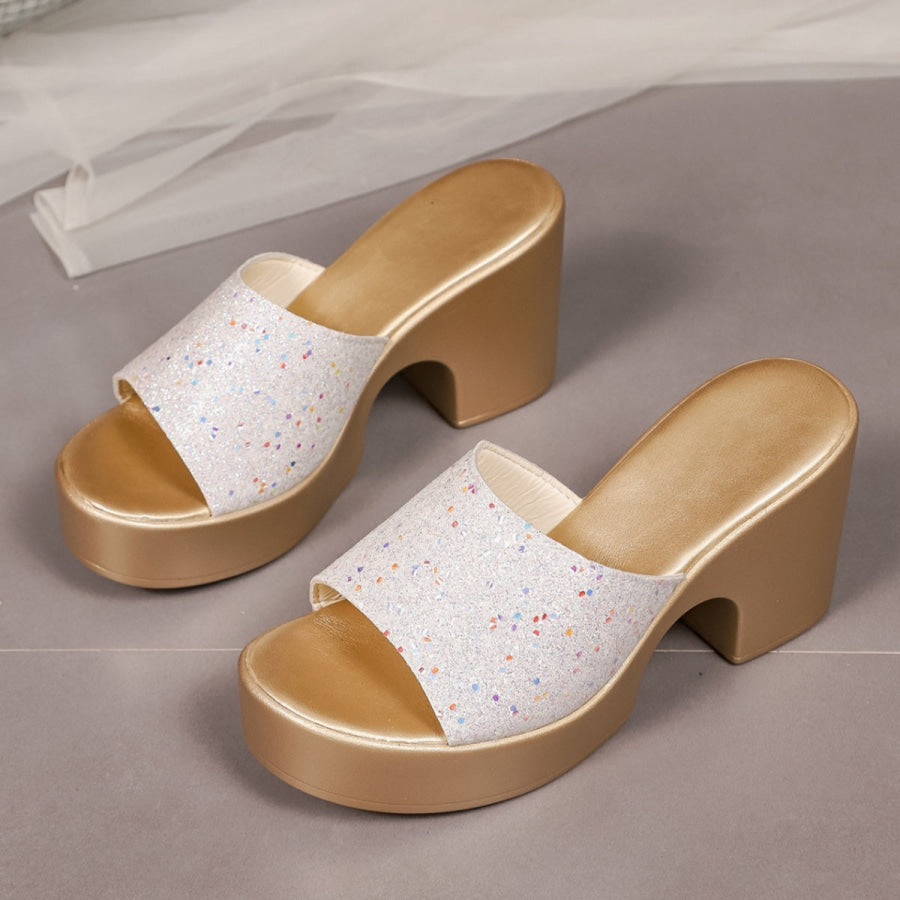 Open Toe Block Heel Sandals Apparel and Accessories