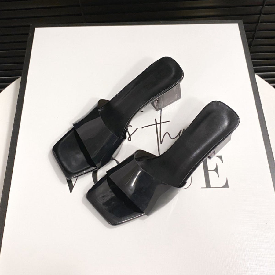 Open Toe Block Heel Sandals Apparel and Accessories