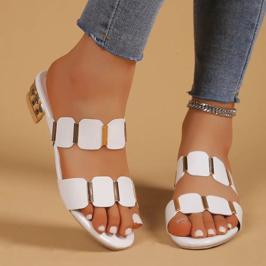 Open Toe Block Heels Sandals Apparel and Accessories