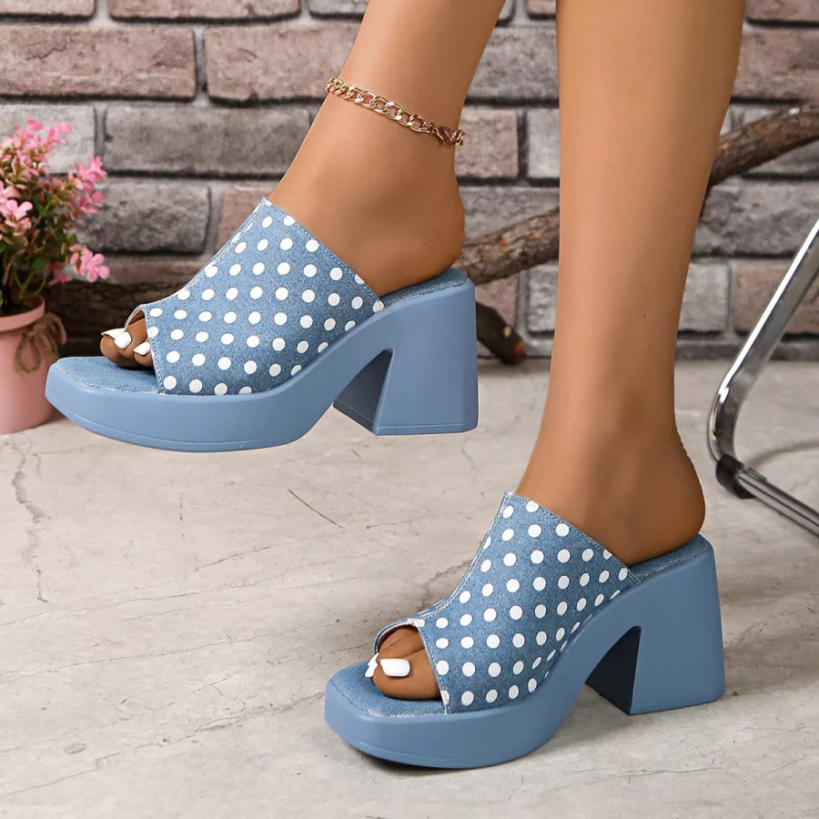 Open Toe Block Heels Sandals Apparel and Accessories