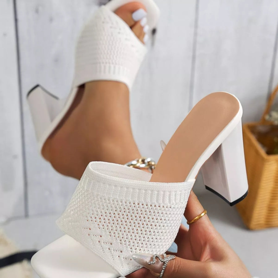 Open Toe Block Heels Sandals Apparel and Accessories