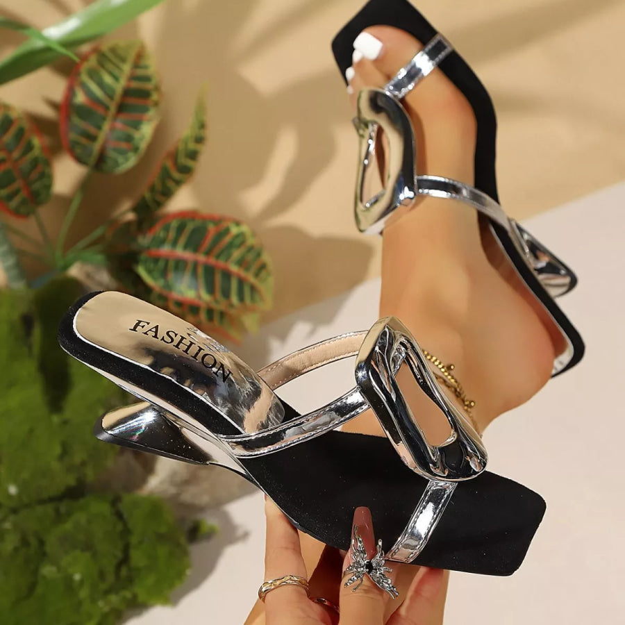 Open Toe Block Heels Sandals Apparel and Accessories