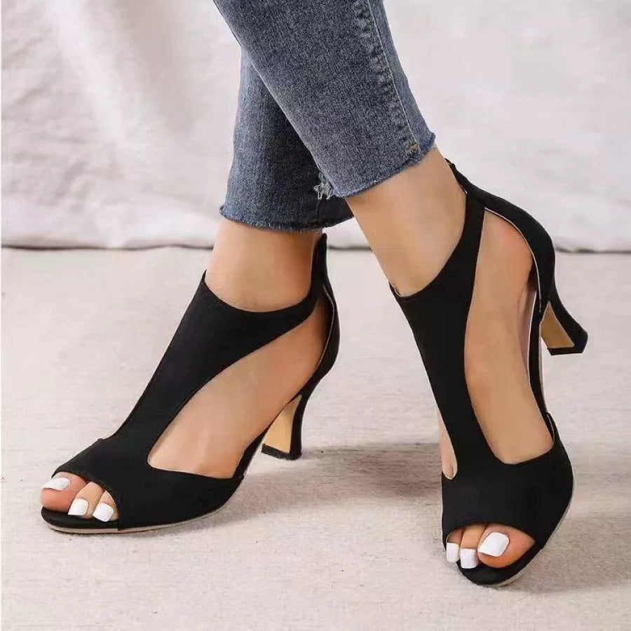 Open Toe Block Heels Sandals Apparel and Accessories