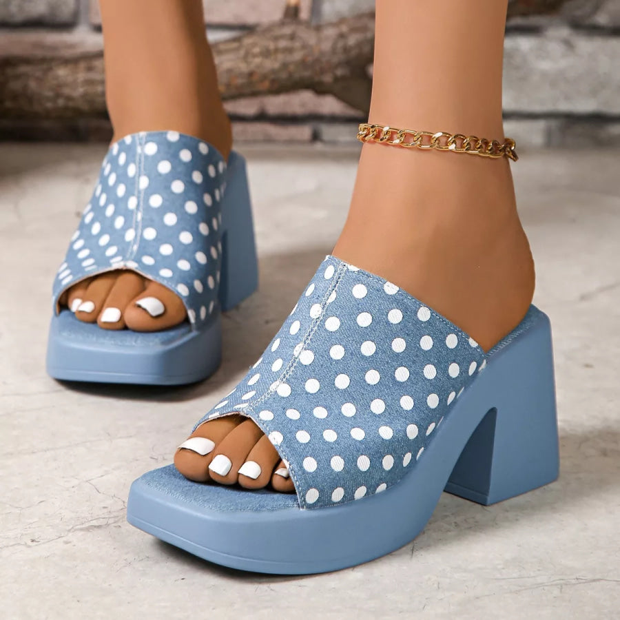 Open Toe Block Heels Sandals Apparel and Accessories