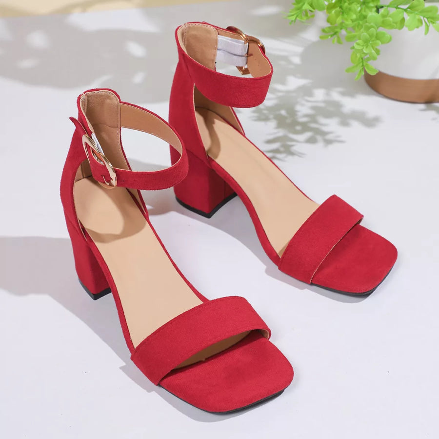 Open Toe Block Heels Sandals Apparel and Accessories