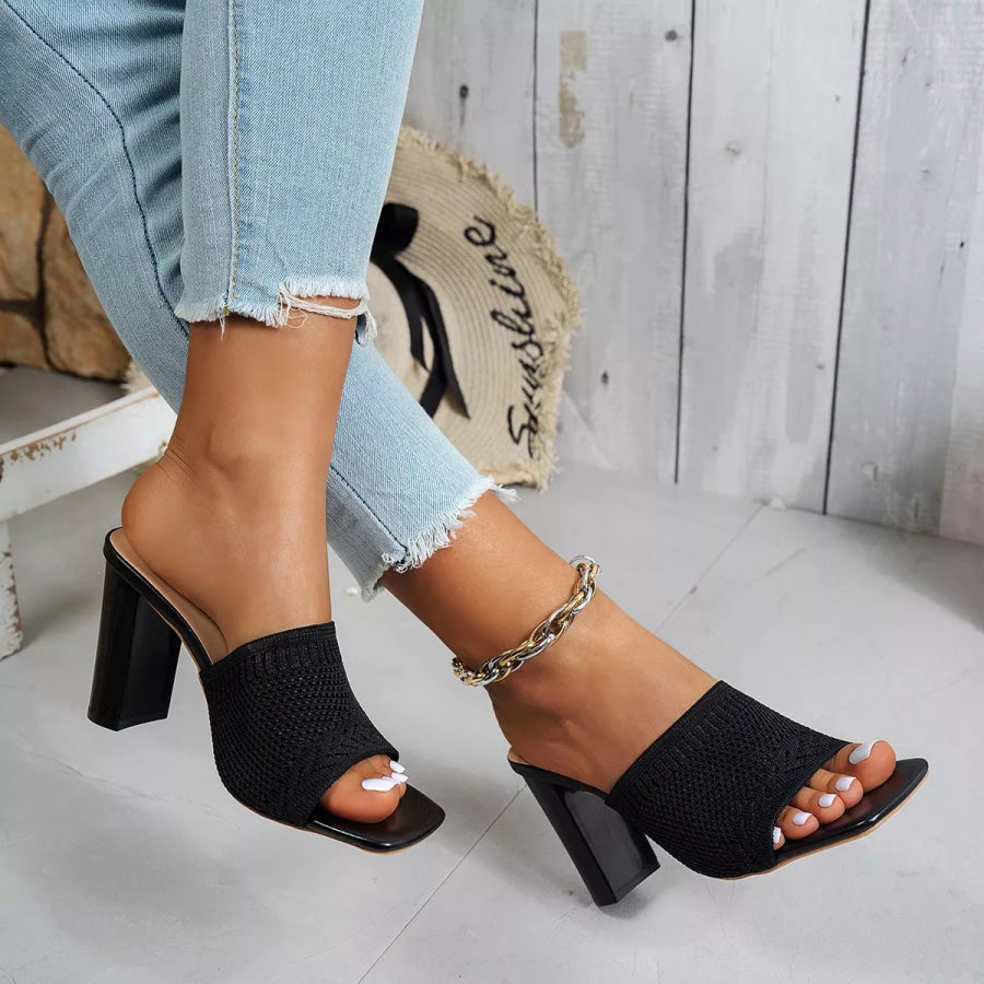 Open Toe Block Heels Sandals Apparel and Accessories