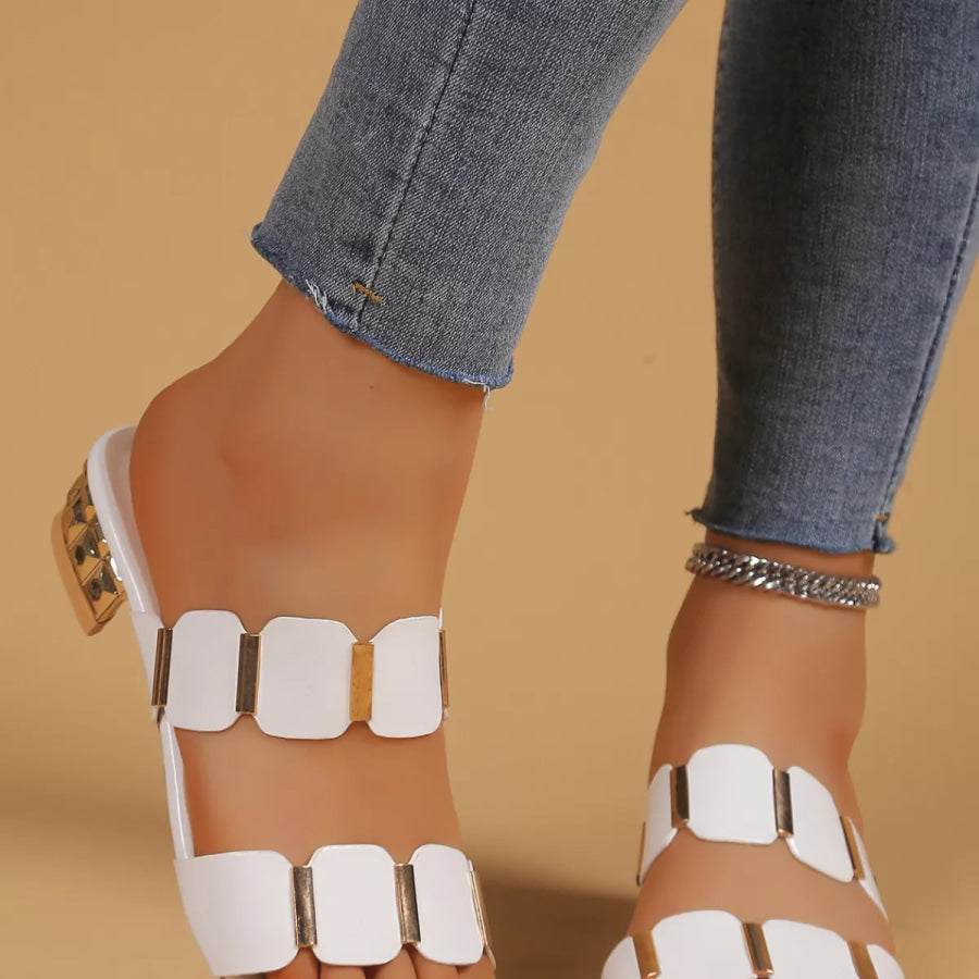 Open Toe Block Heels Sandals Apparel and Accessories
