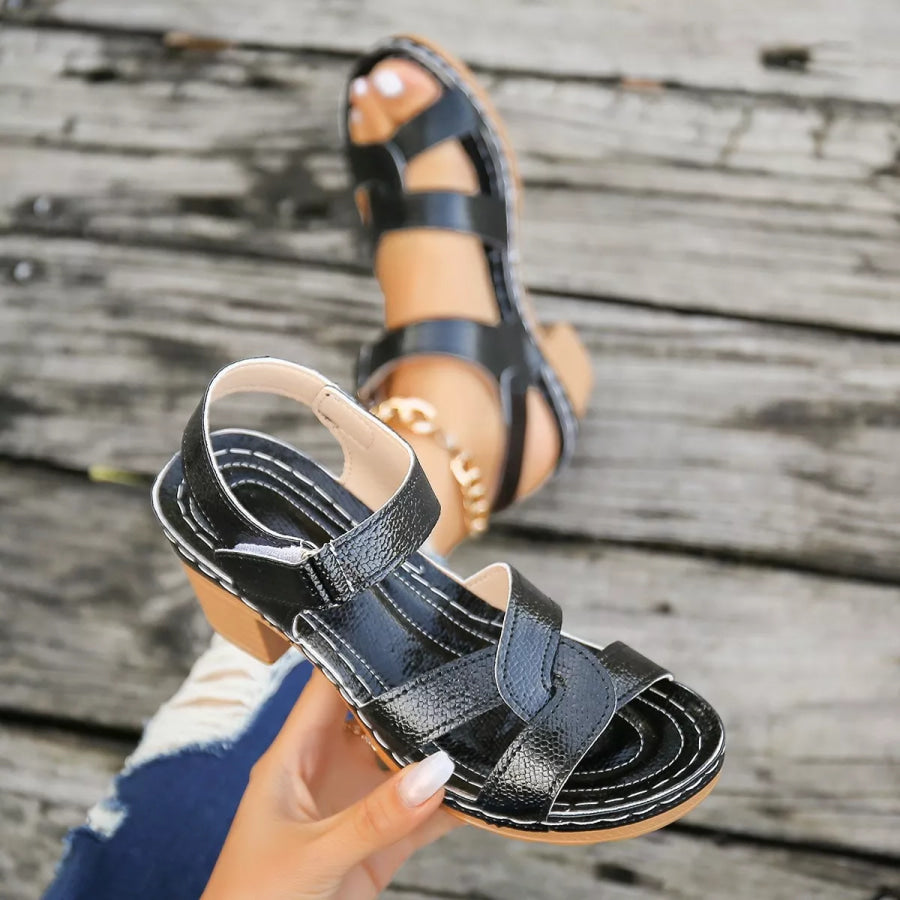 Open Toe Block Heels Sandals Apparel and Accessories