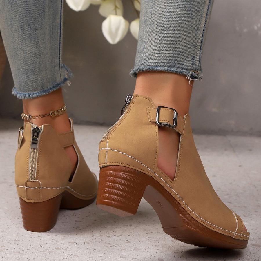 Open Toe Block Heels Sandals Apparel and Accessories