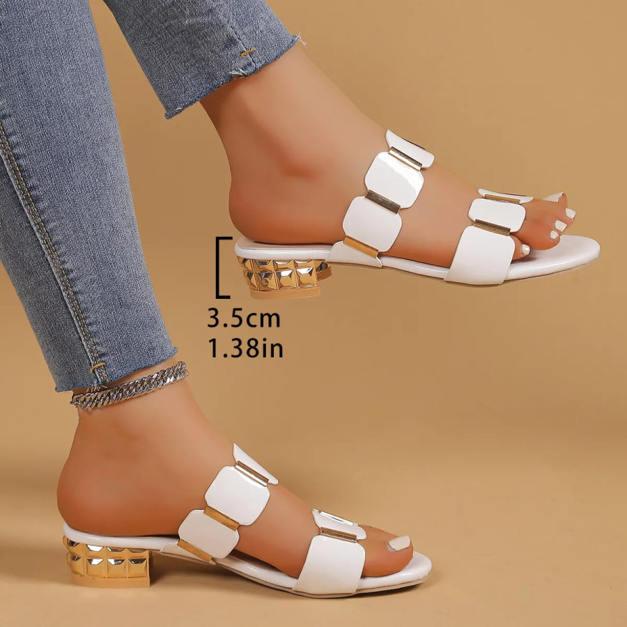 Open Toe Block Heels Sandals Apparel and Accessories