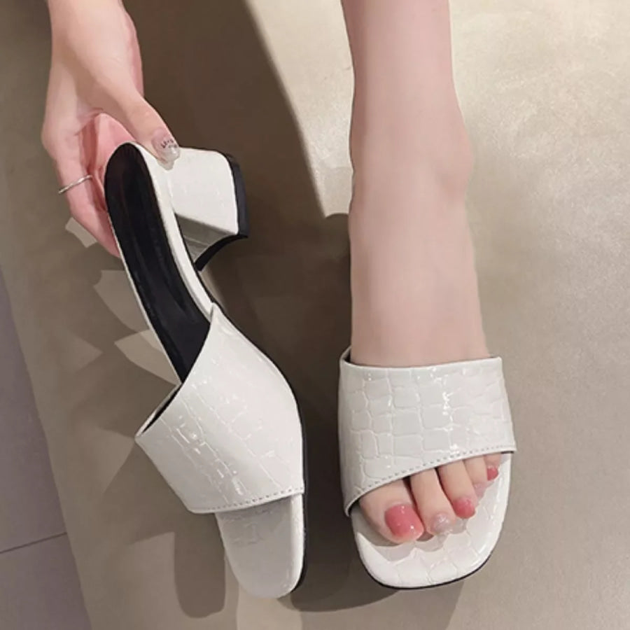 Open Toe Block Heels Sandals Apparel and Accessories