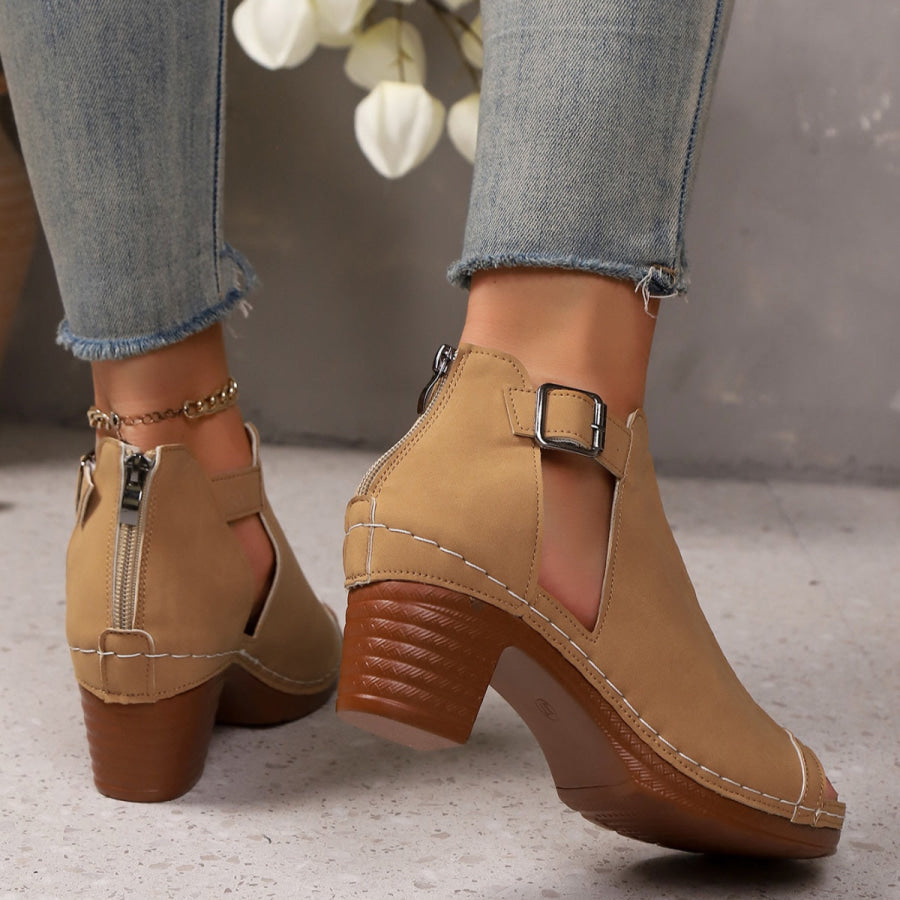 Open Toe Block Heels Sandals Apparel and Accessories