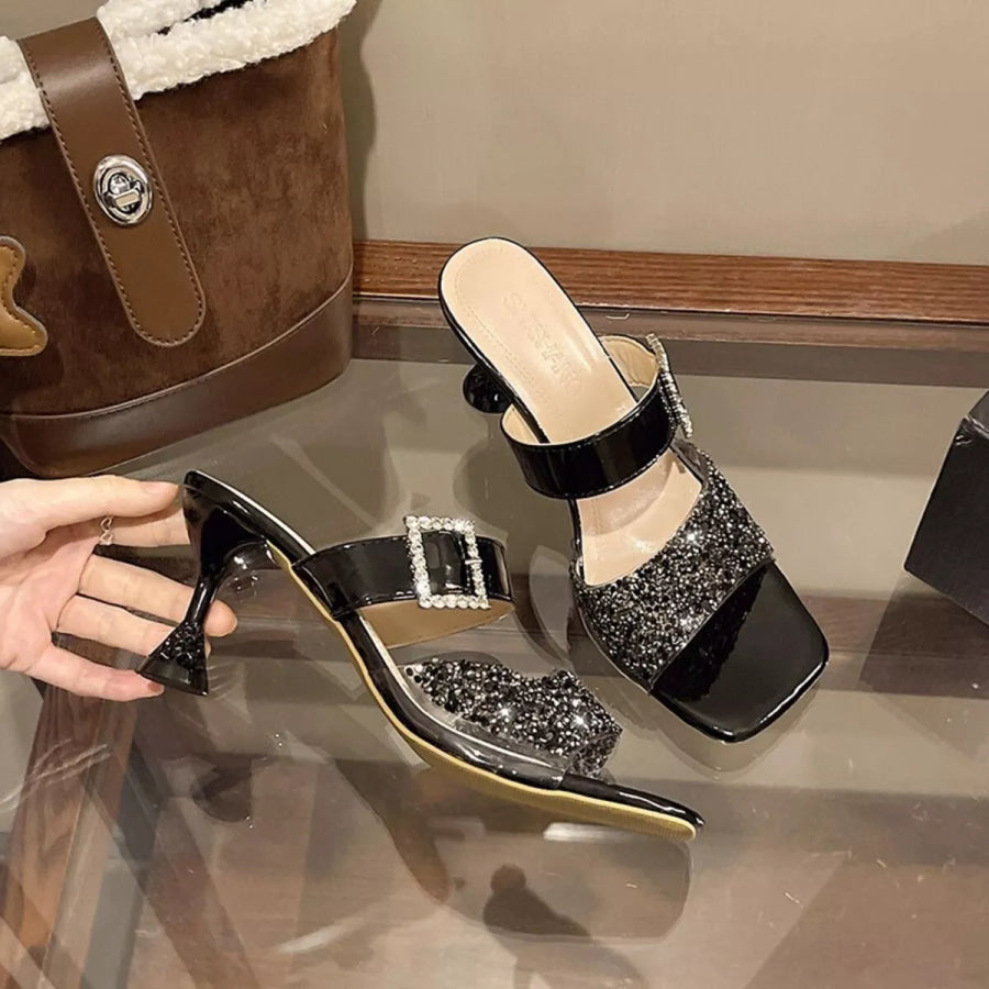 Open Toe Block Heels Sandals Apparel and Accessories