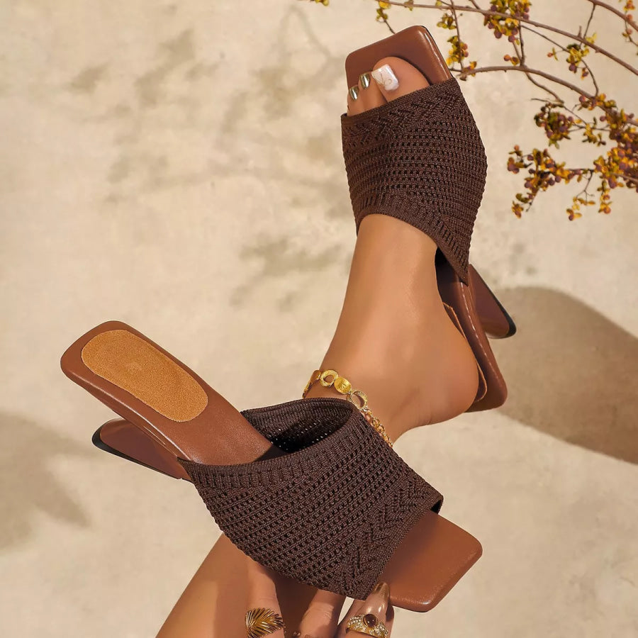 Open Toe Block Heels Sandals Apparel and Accessories