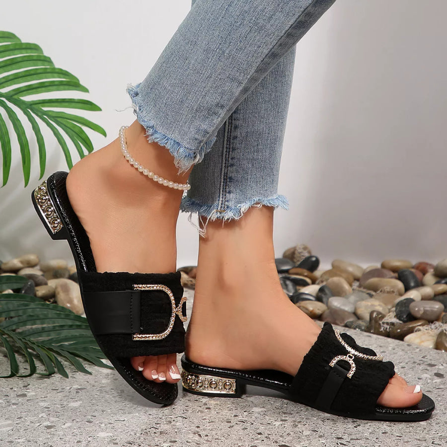 Open Toe Block Heels Sandals Apparel and Accessories