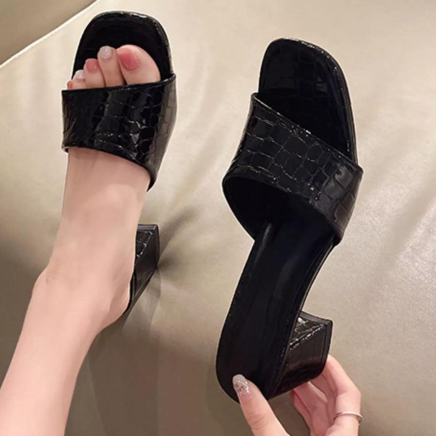 Open Toe Block Heels Sandals Apparel and Accessories