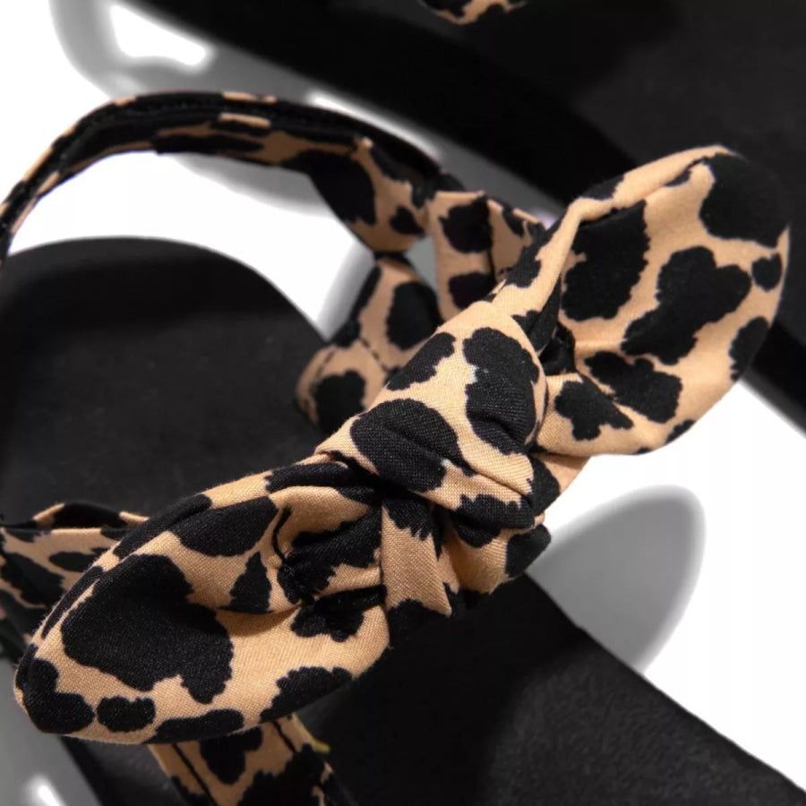 Open Toe Bow Sandals Apparel and Accessories