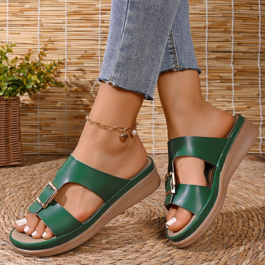 Open Toe Buckle Sandals Apparel and Accessories