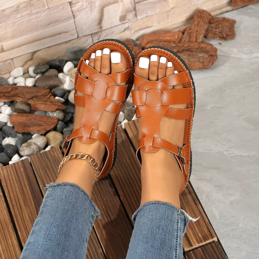 Open Toe Flat Sandals Apparel and Accessories