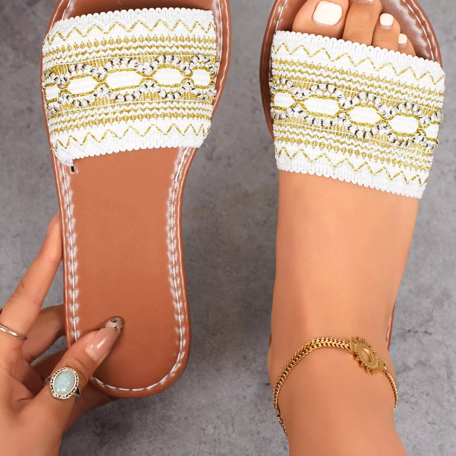 Open Toe Flat Sandals Apparel and Accessories