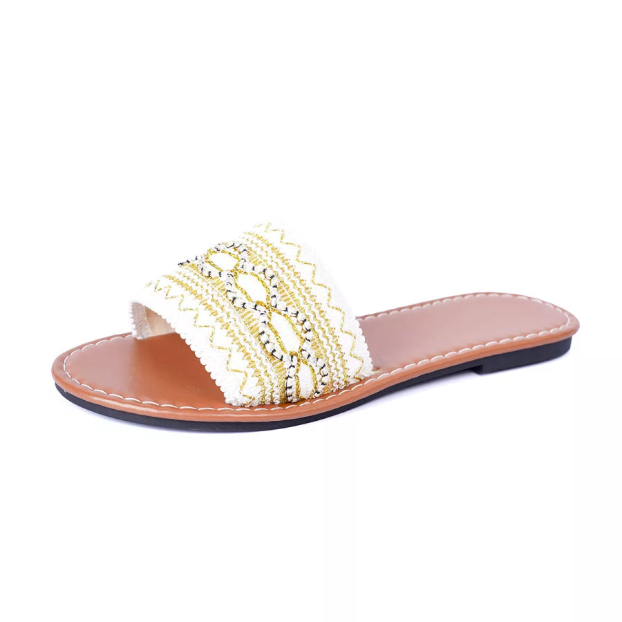 Open Toe Flat Sandals Apparel and Accessories