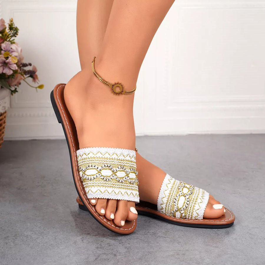 Open Toe Flat Sandals Apparel and Accessories