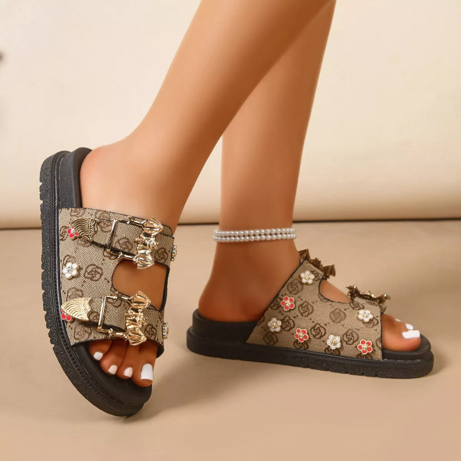 Open Toe Flats Sandals Apparel and Accessories