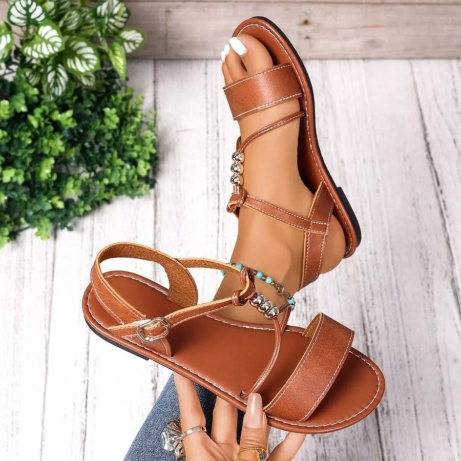 Open Toe Flats Sandals Apparel and Accessories